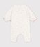 Combinaison b&eacute;b&eacute; en coton &agrave; volants imprim&eacute;e &agrave; fleurs Ecru/multicolor