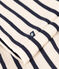 Girls' long-sleeved brushed fleece dress AVALANCHE white/SMOKING blue