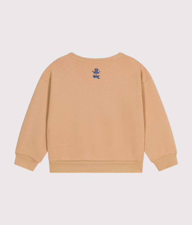Children's unisex fleece sweatshirt beige