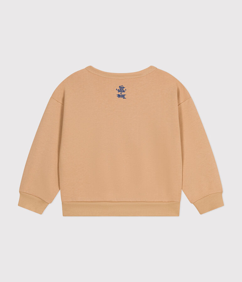 Children's unisex fleece sweatshirt beige