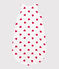 Babies' 1 TOG heart-patterned cotton sleeping bag MARSHMALLOW white/TERKUIT red