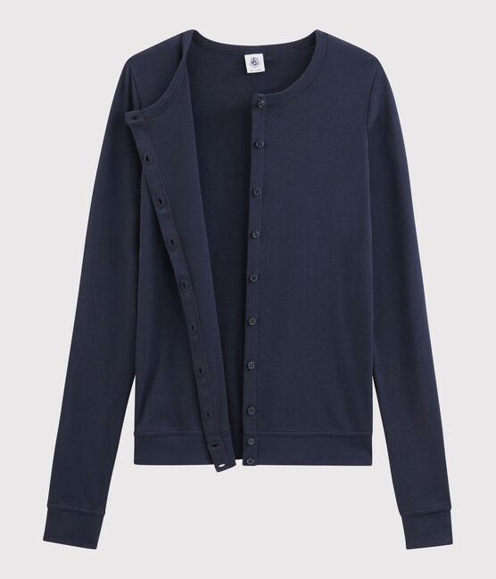Women's Iconic Cotton Cardigan SMOKING blue