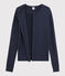 Women's Iconic Cotton Cardigan SMOKING blue