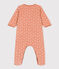 Babies' Patterned Velour Pyjamas SIENNA /MARSHMALLOW