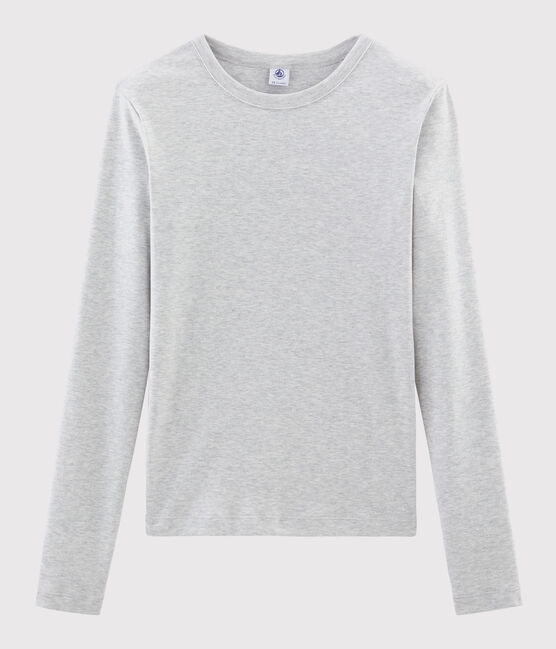 Women's iconic round neck T-shirt BELUGA CHINE grey