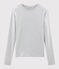 Women's iconic round neck T-shirt BELUGA CHINE grey