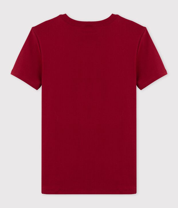 Women's Iconic Round-Neck Cotton T-Shirt red