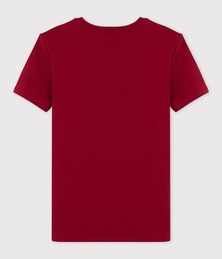 Women's Iconic Round-Neck Cotton T-Shirt red