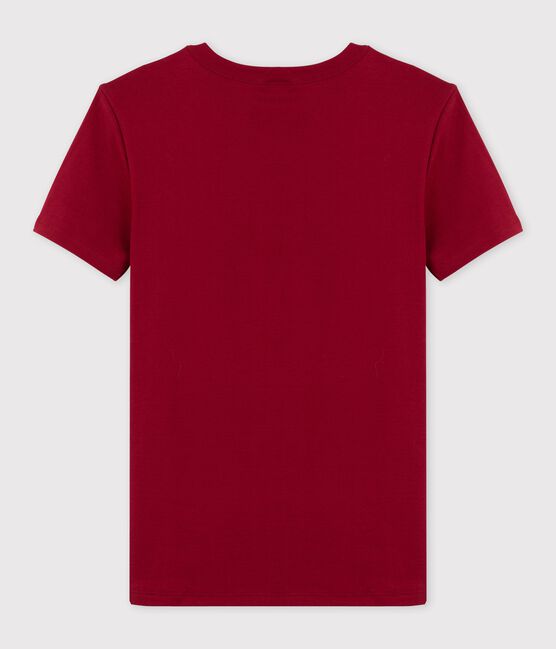 Women's Iconic Round-Neck Cotton T-Shirt SANGRIA red