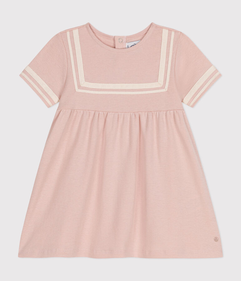 Babies' Organic Cotton Sailor Dress pink