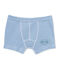 Boy's boxers with milleraies stripes ALASKA blue/ECUME white
