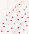 Babies' Small Heart Patterned Fleece Outfit MARSHMALLOW white/TERKUIT red