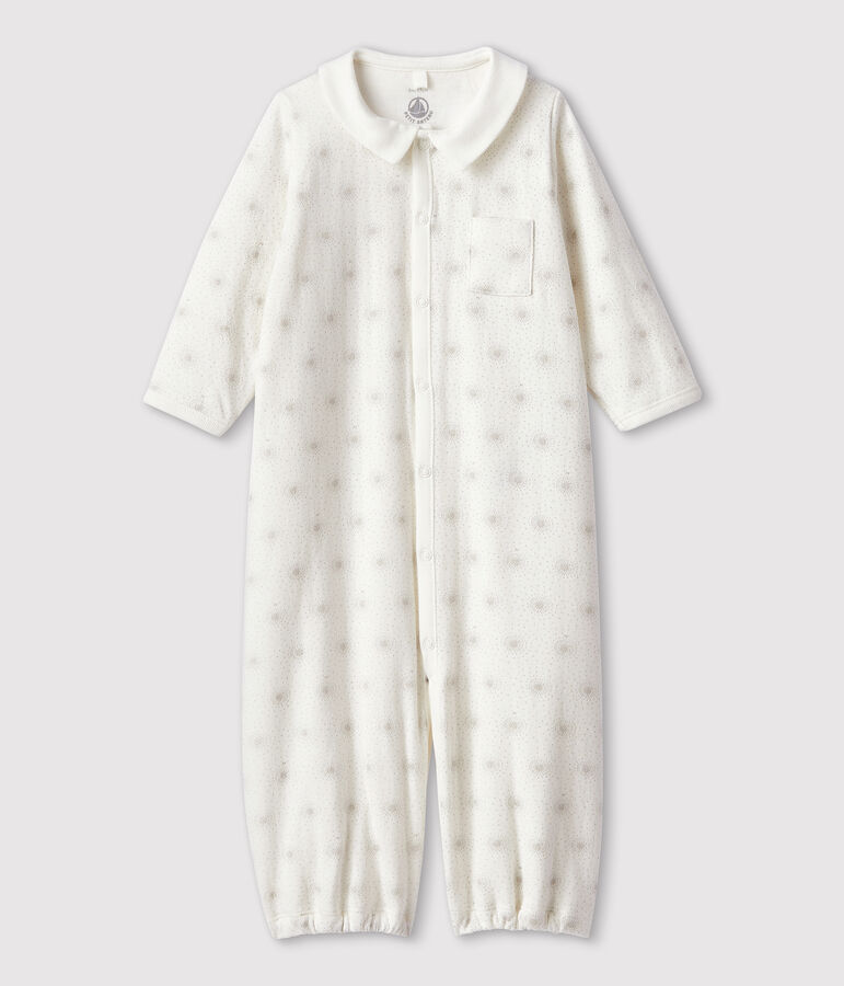 Babies' Jumpsuit/Sleeping Bag in Tube Knit white/multicolor