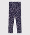 Children's printed cotton leggings SOIR blue/MULTICO