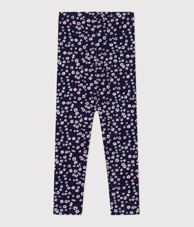 Children's printed cotton leggings blue/multicolor