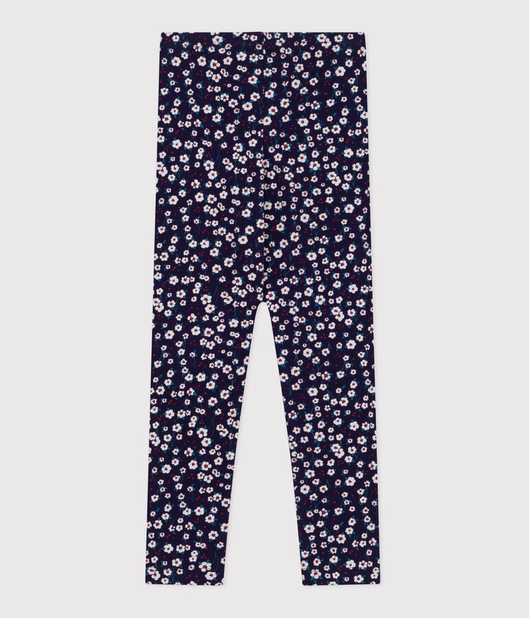 Children's printed cotton leggings blue/multicolor