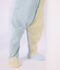Babies' stripy printed cotton pyjama suit blue/white