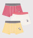 Boys' Cotton Petit Bateau X Snoopy Boxer Shorts - 3-Pack
