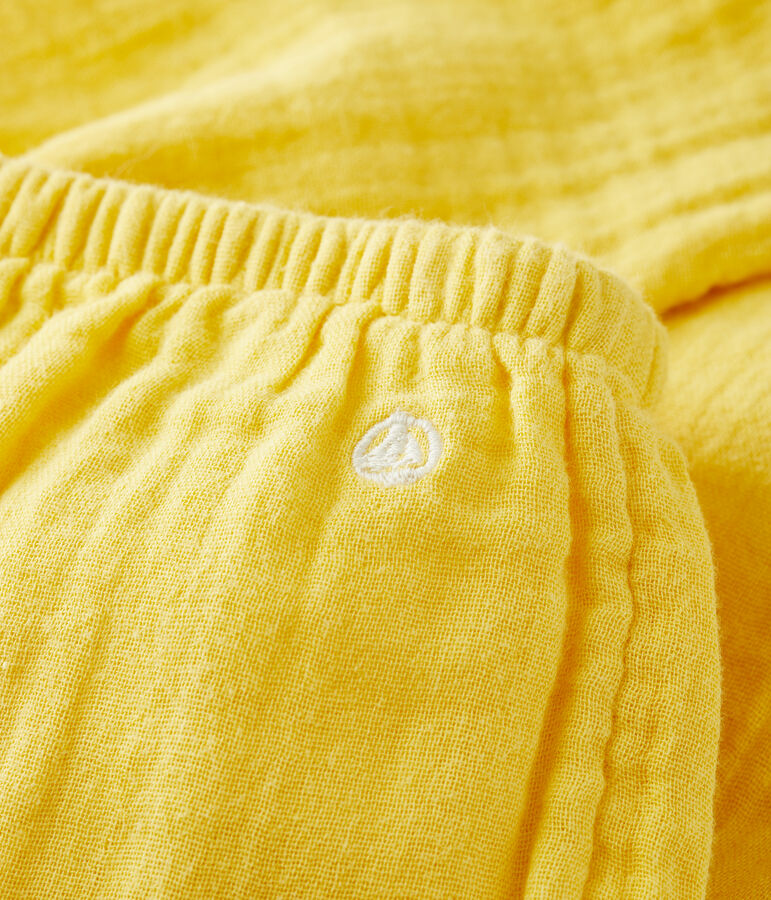 Babies' Organic Cotton Gauze Trousers yellow