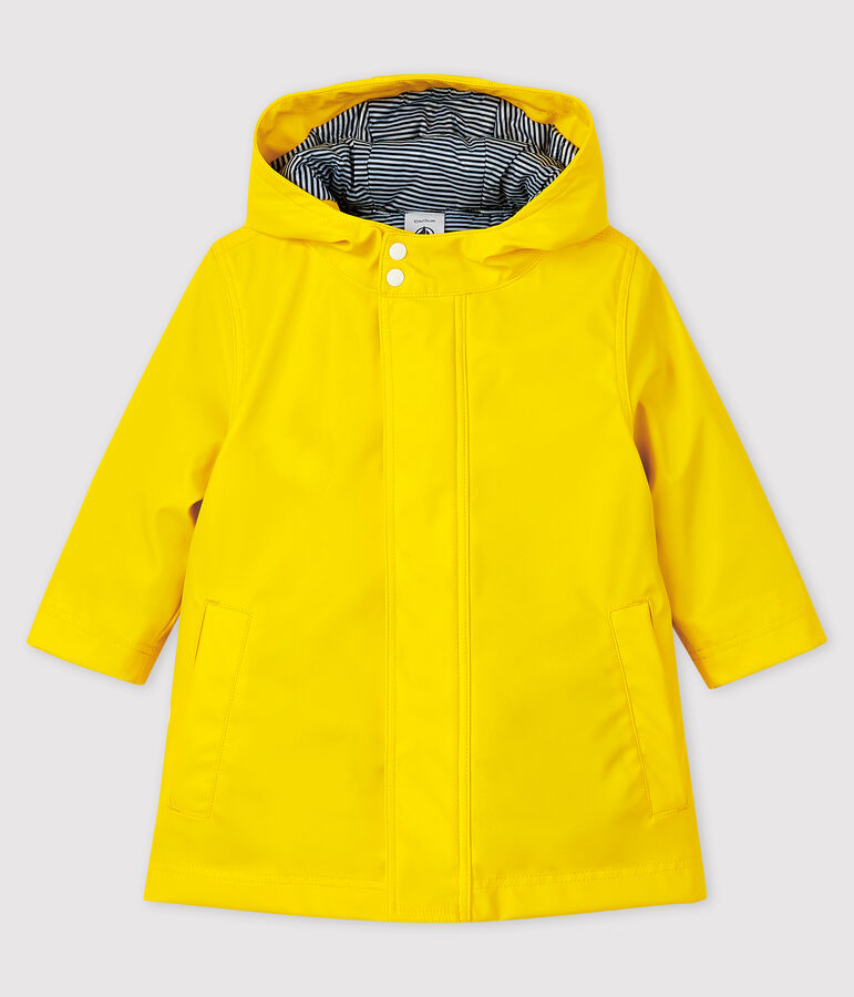 Baby's unisex waxed puffer jacket yellow