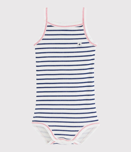 Baby Girls' Strappy Bodysuit MARSHMALLOW white/MEDIEVAL blue