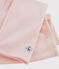 Girls' Pinstriped Wool and Cotton Leggings CHARME pink/MARSHMALLOW white