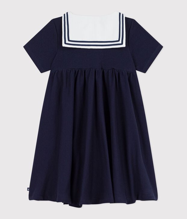 Children's short-sleeved plain cotton dress SMOKING