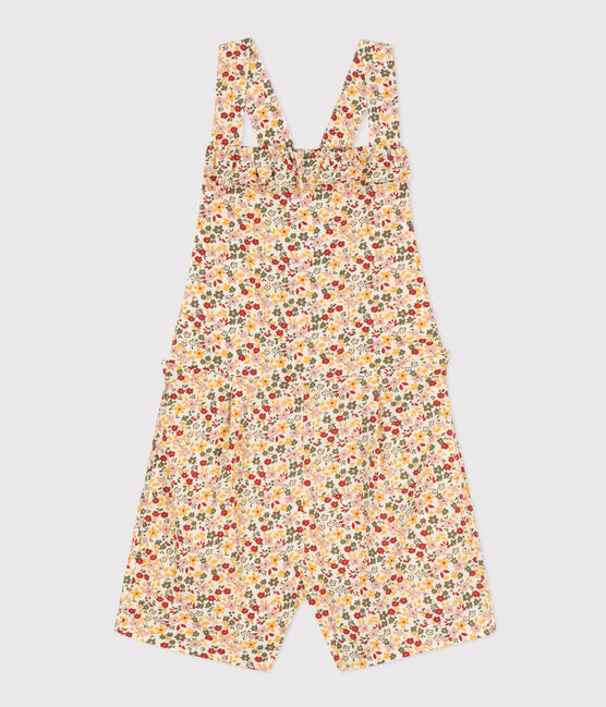 Girls' Poplin Playsuit AVALANCHE white/MULTICO
