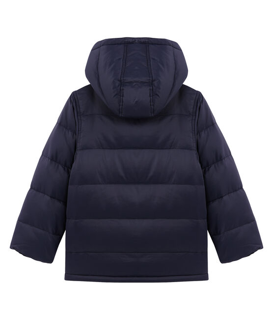 Boys' water-resistant lined anorak SMOKING blue