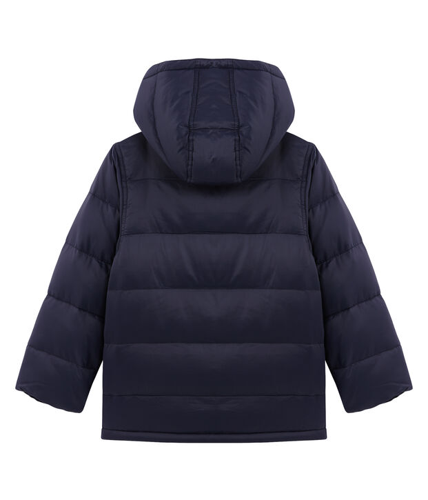 Boys' water-resistant lined anorak blue