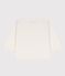 Babies' Long-Sleeved Cotton T-shirt MARSHMALLOW white