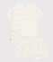 Children's short floral-print openwork cotton pyjamas MARSHMALLOW white/MULTICO white