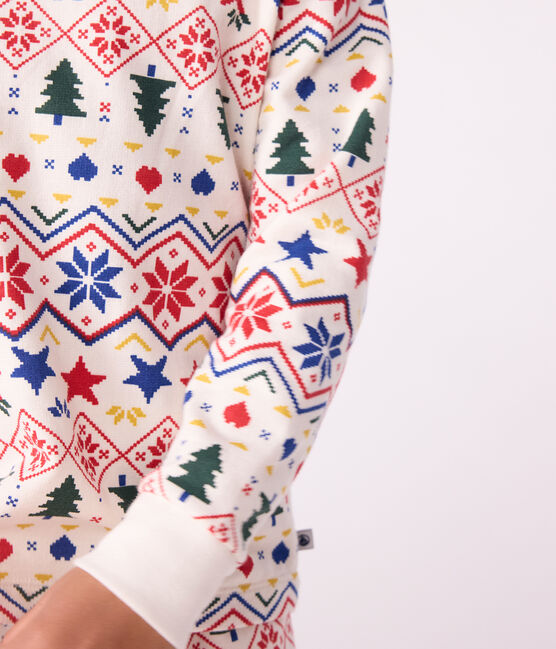 Children's Christmas pyjamas in printed fleece MILK /MULTICO