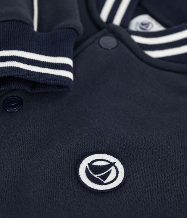 Children's varsity-style jacket in plain cotton SMOKING