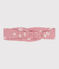Bandeau bébé en gaze de coton imprimé fleurs CHARME pink/MARSHMALLOW white