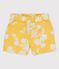Babies' Poplin Hawaii Print Shorts ORGE yellow/MARSHMALLOW white