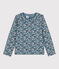 Girls' Long-Sleeved Floral Cotton T-Shirt ROVER /MULTICO