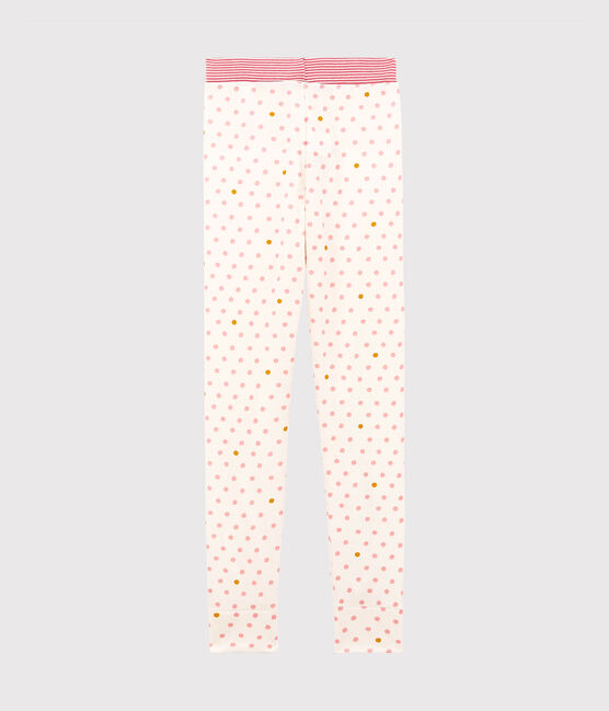 Little girl's pyjama bottoms MARSHMALLOW white/MULTICO white