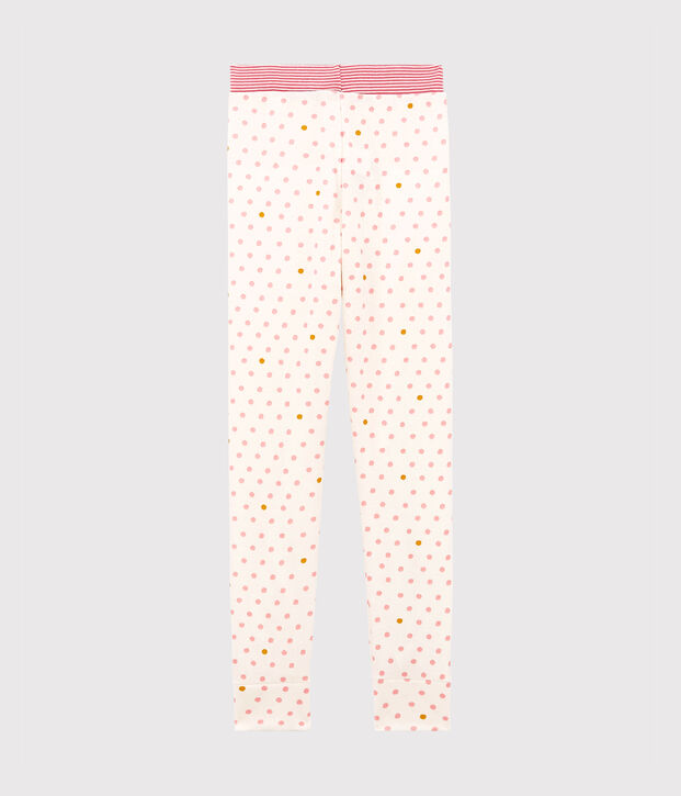 Little girl's pyjama bottoms white/multicolor