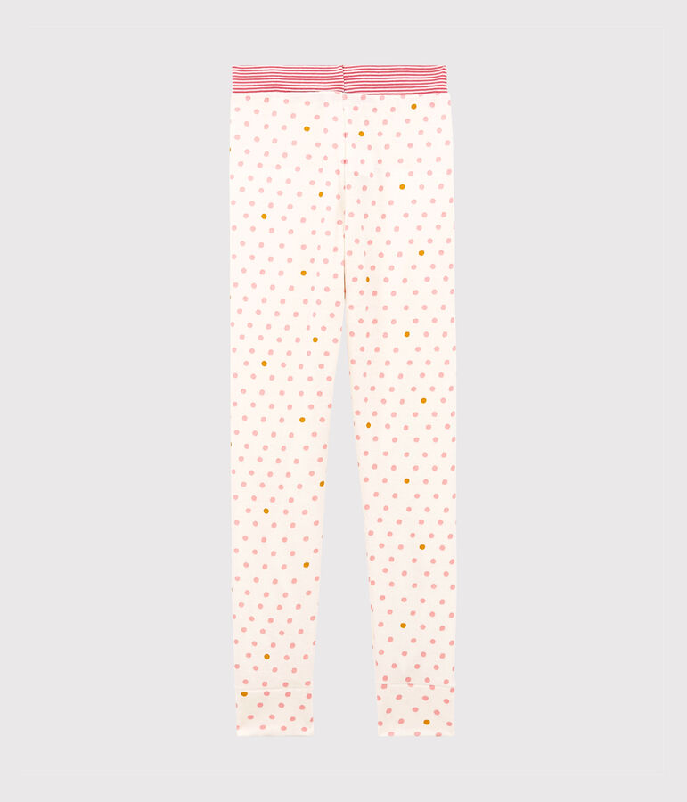 Little girl's pyjama bottoms MARSHMALLOW white/MULTICO white