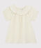 Girls' Organic Cotton Gauze Blouse MARSHMALLOW white