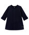Baby girl's shiny cotton sweatshirt dress SMOKING blue/DORE yellow