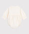 Babies' special occasion playsuit in embroidered corduroy MILK Ecru