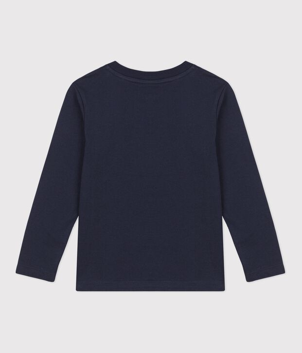 Boys' Long-Sleeved Cotton T-Shirt blue/blue
