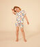 Babies' Luminous Printed Cotton Shorts MARSHMALLOW white/MULTICO white