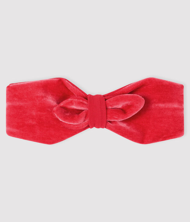 Baby girl's headband with bow pink