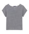 Women's flowing linen tee with milleraies stripes SMOKING blue/LAIT white