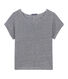 Women's flowing linen tee with milleraies stripes