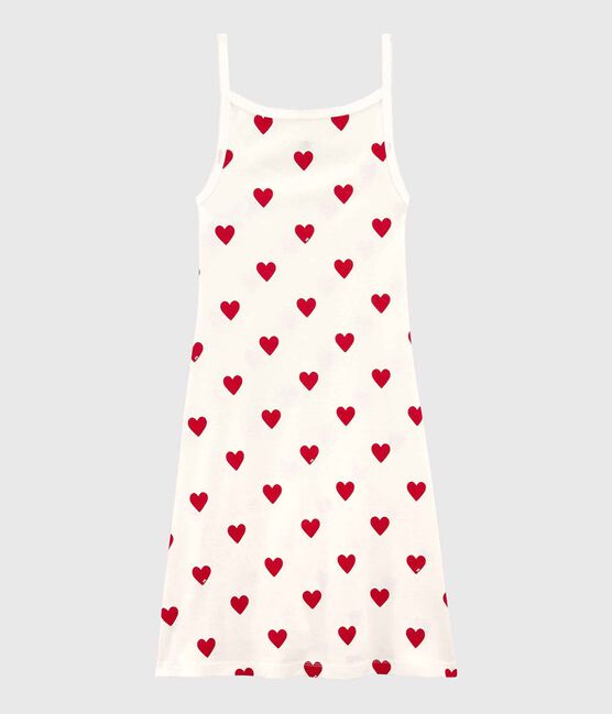 Women's Strappy Heart Dress MARSHMALLOW white/TERKUIT red