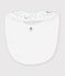 Babies' printed cotton bib white/blue